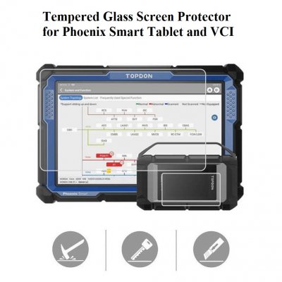 Tempered Glass Screen Protector For Topdon Phoenix Smart and VCI